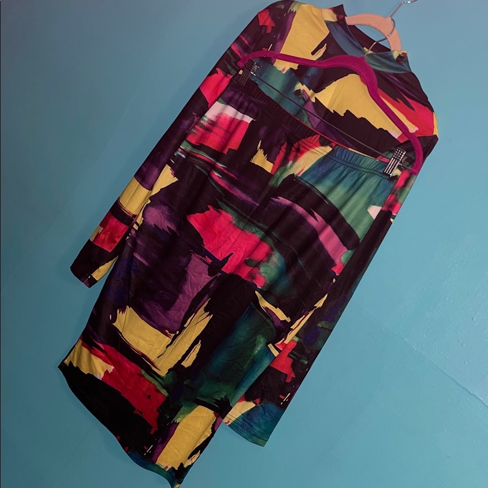 Colorful Abstract Print Two-Piece Set - Picture 10 of 11